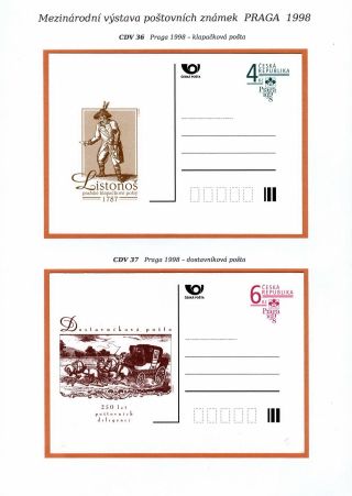 INTERNATIONALE BRIEFMARKENAUSSTELLUNG PRAGA 1998 – Blatt 23