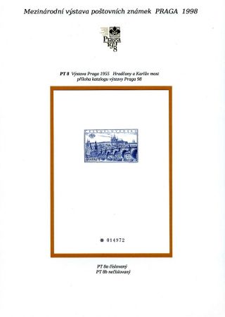 INTERNATIONALE BRIEFMARKENAUSSTELLUNG PRAGA 1998 – Blatt 29