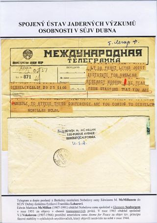 JOINT INSTITUTE FOR NUCLEAR RESEARCH - ATOMIC CENTRE IN DUBNA – sheet 47