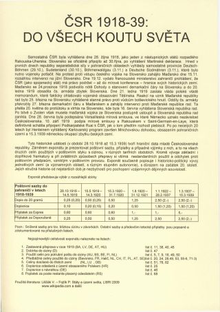 TSCHECHOSLOWAKEI 1918-39: INS ALLEN ECKEN DER WELT – Blatt 1