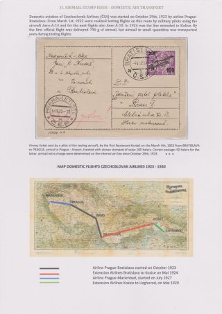 DIE TSCHECHOSLOWAKISCHE LUFTPOST 1920-1938 – Blatt 51