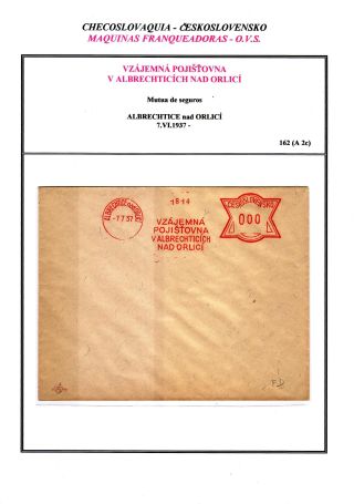 TSCHECHOSLOWAKEI - FRANKOTYP FREISTEMPEL 1926-1939, Teil II. - BENUTZER AUSSERHALB VON PRAG – Blatt 2