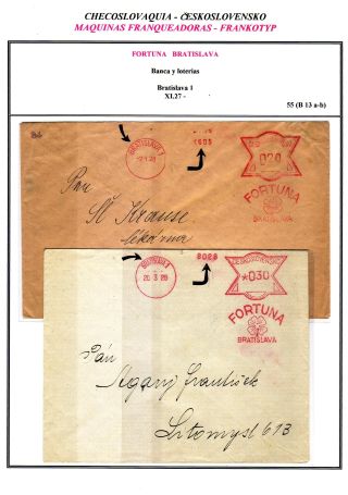 TSCHECHOSLOWAKEI - FRANKOTYP FREISTEMPEL 1926-1939, Teil II. - BENUTZER AUSSERHALB VON PRAG – Blatt 7