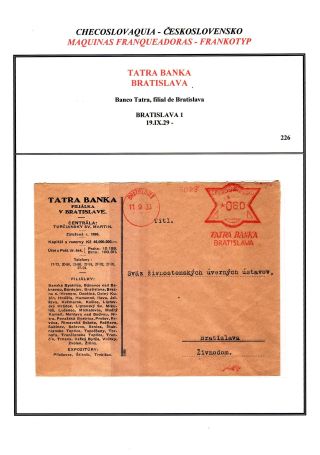 TSCHECHOSLOWAKEI - FRANKOTYP FREISTEMPEL 1926-1939, Teil II. - BENUTZER AUSSERHALB VON PRAG – Blatt 9