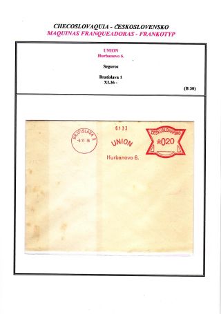 TSCHECHOSLOWAKEI - FRANKOTYP FREISTEMPEL 1926-1939, Teil II. - BENUTZER AUSSERHALB VON PRAG – Blatt 10