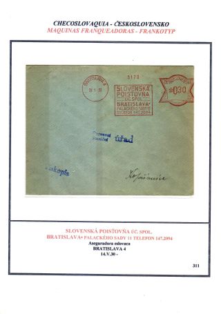 TSCHECHOSLOWAKEI - FRANKOTYP FREISTEMPEL 1926-1939, Teil II. - BENUTZER AUSSERHALB VON PRAG – Blatt 15