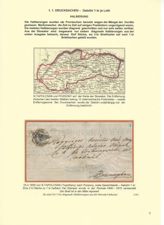 ÖSTERREICHISCHE POST IN DER HEUTIGEN SLOWAKEI 1850-1867 – Blatt 3