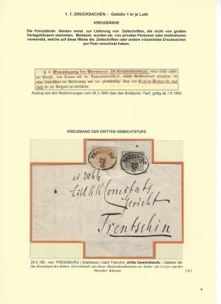 ÖSTERREICHISCHE POST IN DER HEUTIGEN SLOWAKEI 1850-1867 – Blatt 4