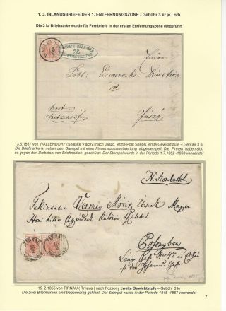 ÖSTERREICHISCHE POST IN DER HEUTIGEN SLOWAKEI 1850-1867 – Blatt 7