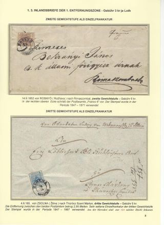 ÖSTERREICHISCHE POST IN DER HEUTIGEN SLOWAKEI 1850-1867 – Blatt 8