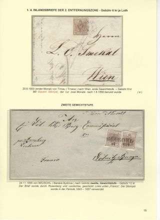 ÖSTERREICHISCHE POST IN DER HEUTIGEN SLOWAKEI 1850-1867 – Blatt 15