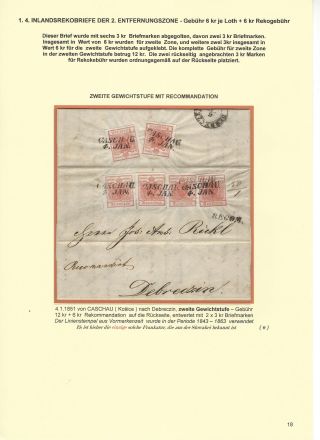 RAKOUSKÁ POŠTA NA ÚZEMÍ DNEŠNÍHO SLOVENSKA 1850-67 – list 18