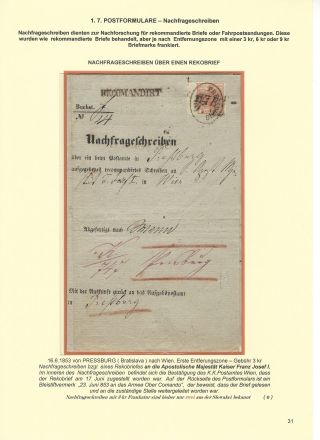 RAKOUSKÁ POŠTA NA ÚZEMÍ DNEŠNÍHO SLOVENSKA 1850-67 – list 31