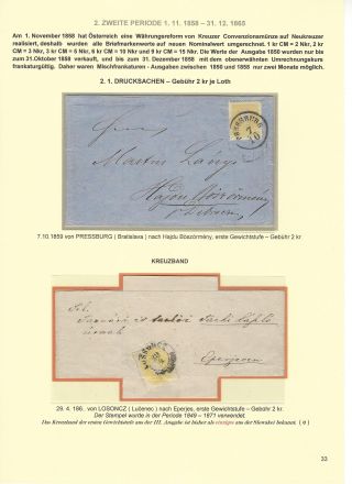 RAKOUSKÁ POŠTA NA ÚZEMÍ DNEŠNÍHO SLOVENSKA 1850-67 – list 33