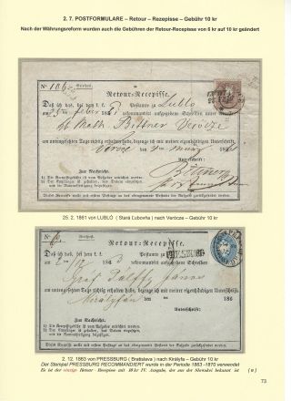 RAKOUSKÁ POŠTA NA ÚZEMÍ DNEŠNÍHO SLOVENSKA 1850-67 – list 73