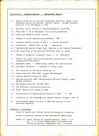 CARPATHO-UKRAINE (II) – sheet 2