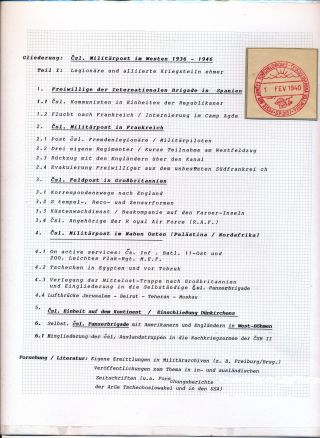 CZECHOSLOVAK MILITARY POST 1936-1945 – sheet 3