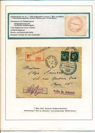 CZECHOSLOVAK MILITARY POST 1936-1945 – sheet 38