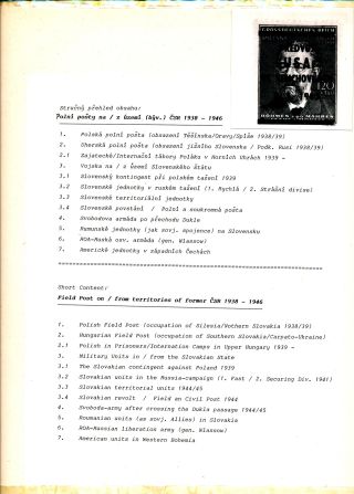 ČESKOSLOVENSKÉ VOJENSKÉ POŠTY 1936-1945 – list 380