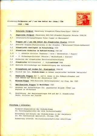 ČESKOSLOVENSKÉ VOJENSKÉ POŠTY 1936-1945 – list 381