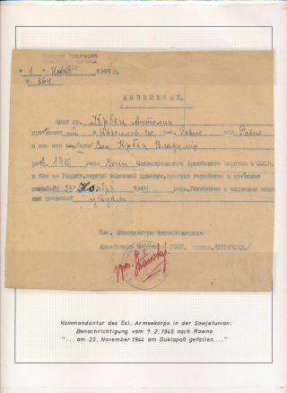 ČESKOSLOVENSKÉ VOJENSKÉ POŠTY 1936-1945 – list 429
