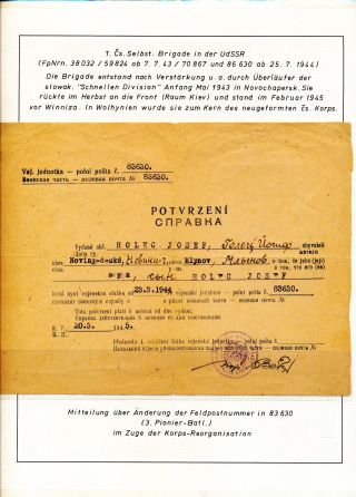 ČESKOSLOVENSKÉ VOJENSKÉ POŠTY 1936-1945 – list 446