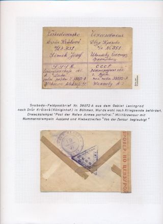 ČESKOSLOVENSKÉ VOJENSKÉ POŠTY 1936-1945 – list 501