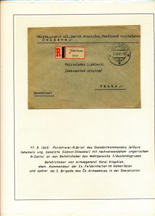 ČESKOSLOVENSKÉ VOJENSKÉ POŠTY 1936-1945 – list 535
