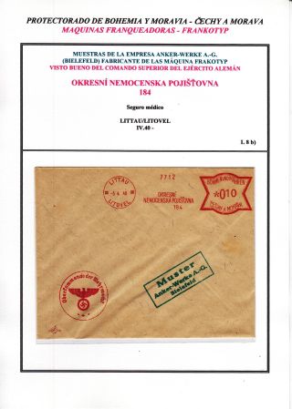 PROTEKTORÁT ČECHY A MORAVA - VÝPLATNÍ OTISKY - VZORCE – list 6