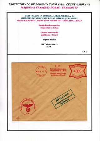 PROTEKTORÁT ČECHY A MORAVA - VÝPLATNÍ OTISKY - VZORCE – list 7
