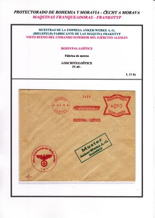 PROTEKTORÁT ČECHY A MORAVA - VÝPLATNÍ OTISKY - VZORCE – list 9