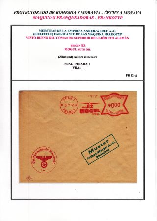 PROTEKTORÁT ČECHY A MORAVA - VÝPLATNÍ OTISKY - VZORCE – list 12