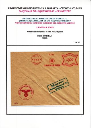 PROTEKTORÁT ČECHY A MORAVA - VÝPLATNÍ OTISKY - VZORCE – list 13