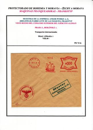 PROTEKTORÁT ČECHY A MORAVA - VÝPLATNÍ OTISKY - VZORCE – list 14