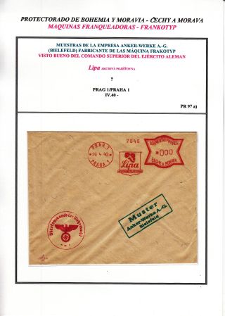 PROTEKTORÁT ČECHY A MORAVA - VÝPLATNÍ OTISKY - VZORCE – list 15