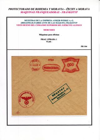 PROTEKTORÁT ČECHY A MORAVA - VÝPLATNÍ OTISKY - VZORCE – list 16