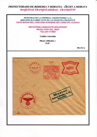 PROTECTORATE OF BOHEMIA AND MORAVIA - METER STAMPS - SPECIMENS – sheet 18