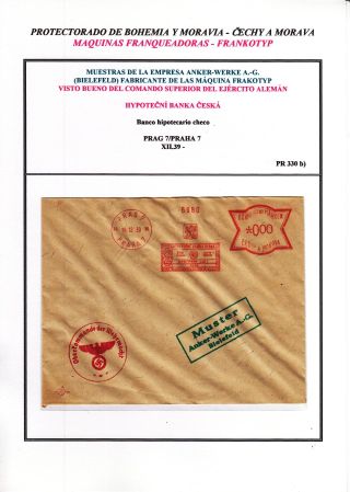 PROTECTORATE OF BOHEMIA AND MORAVIA - METER STAMPS - SPECIMENS – sheet 21