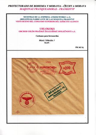 PROTECTORATE OF BOHEMIA AND MORAVIA - METER STAMPS - SPECIMENS – sheet 24