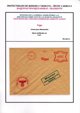 PROTECTORATE OF BOHEMIA AND MORAVIA - METER STAMPS - SPECIMENS – sheet 27