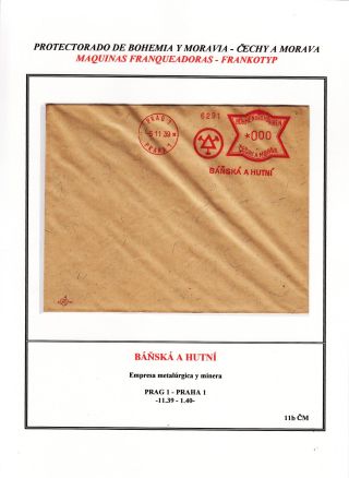 PROTECTORATE OF BOHEMIA AND MORAVIA - METER STAMPS - SPECIMENS – sheet 43