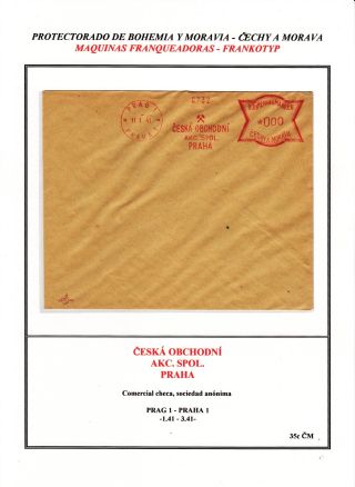 PROTECTORATE OF BOHEMIA AND MORAVIA - METER STAMPS - SPECIMENS – sheet 46