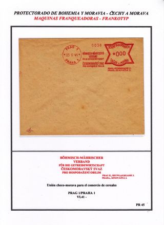 PROTECTORATE OF BOHEMIA AND MORAVIA - METER STAMPS - SPECIMENS – sheet 48