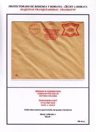 PROTECTORATE OF BOHEMIA AND MORAVIA - METER STAMPS - SPECIMENS – sheet 49