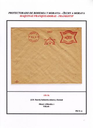 PROTECTORATE OF BOHEMIA AND MORAVIA - METER STAMPS - SPECIMENS – sheet 51