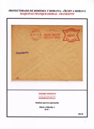 PROTECTORATE OF BOHEMIA AND MORAVIA - METER STAMPS - SPECIMENS – sheet 53
