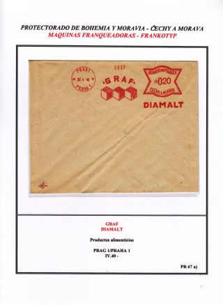 PROTECTORATE OF BOHEMIA AND MORAVIA - METER STAMPS - SPECIMENS – sheet 56