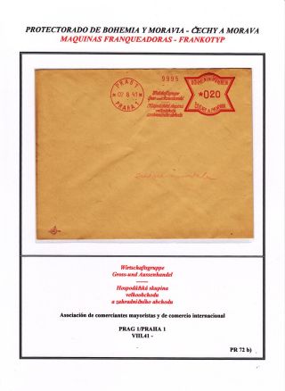 PROTECTORATE OF BOHEMIA AND MORAVIA - METER STAMPS - SPECIMENS – sheet 58