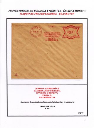 PROTECTORATE OF BOHEMIA AND MORAVIA - METER STAMPS - SPECIMENS – sheet 59