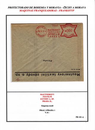 PROTECTORATE OF BOHEMIA AND MORAVIA - METER STAMPS - SPECIMENS – sheet 65